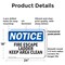 Signmission Fire Escape Ladder Keep Area Clear OSHA Notice Sign, Plastic, 24in W x 18in L, 2PK OS-2PACK-NS-P-1824-L-12580 - alternate 5